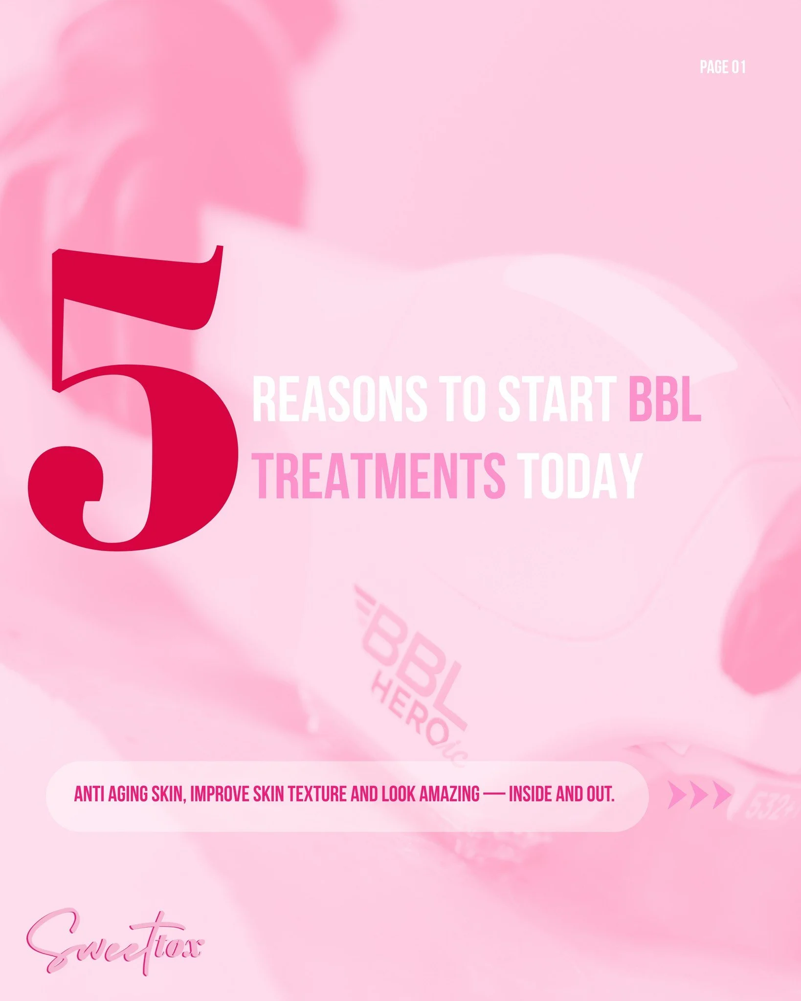 Have you been waiting for a sign to start your BBL (Broad Band Light) journey? Well, we just gave you 5 😘

Swipe through to see why BBL HEROic treatments are for YOU!

#sweettox #medspa #laser #bbl #bblheroic
