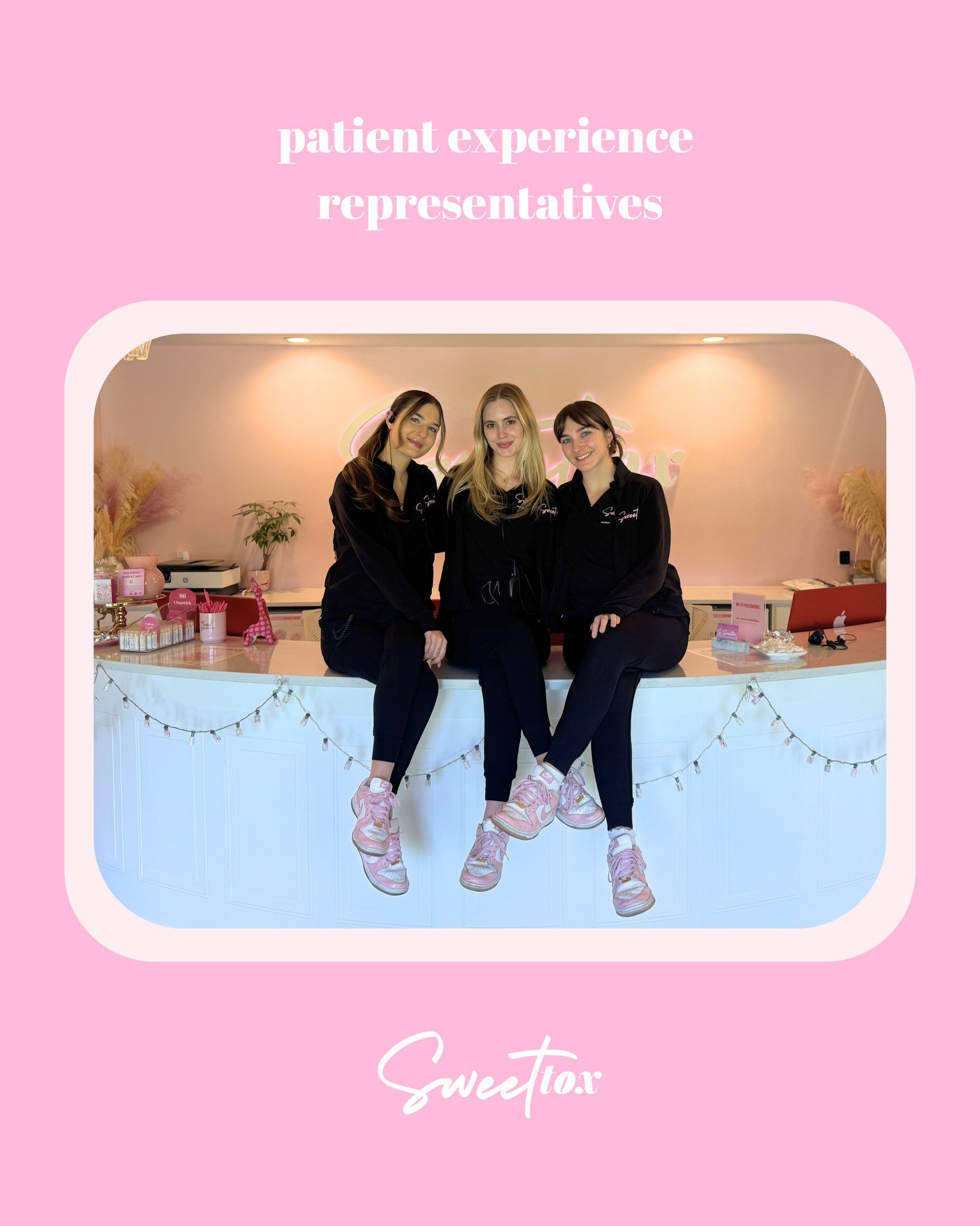National Receptionists Day is the PERFECT time to shoutout our PERs (Patient Experience Representatives) ✨ 💞

While these girls sit behind the front desk, we don&rsquo;t call them &ldquo;front desk workers&rdquo; for a reason. In reality, they&rsquo