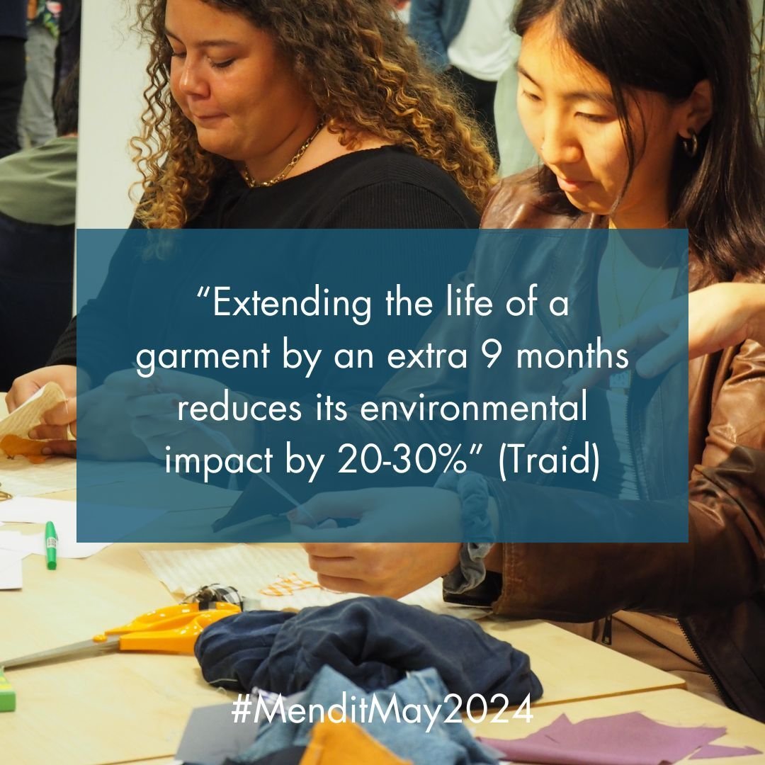 Why #MenditMay?

Because extending the life of a garment by an extra 9 months reduces its environmental impact by 20-30%. 🌿 (@traid)

#powerofrepair #repair #mending #mendingmatters #sfw2024 #sustainablefashionweek