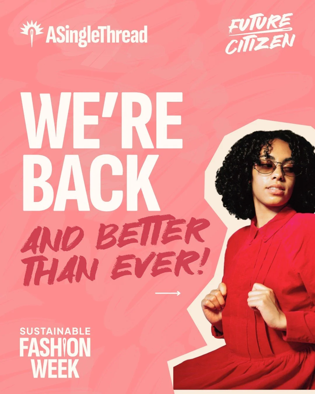 WE ARE BACK!! 

We are sooooo happy to be bringing a fresh look for everything Sustainable Fashion Week and A Single Thread CIC.

The new brand goes beyond just new fonts and colour palettes. Today marks our transition to put A Single Thread CIC (the