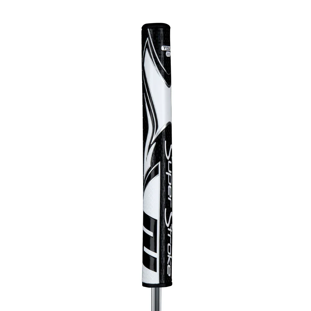 A golf club with a black, white, and silver design, labeled 'Vapor Stroke'.