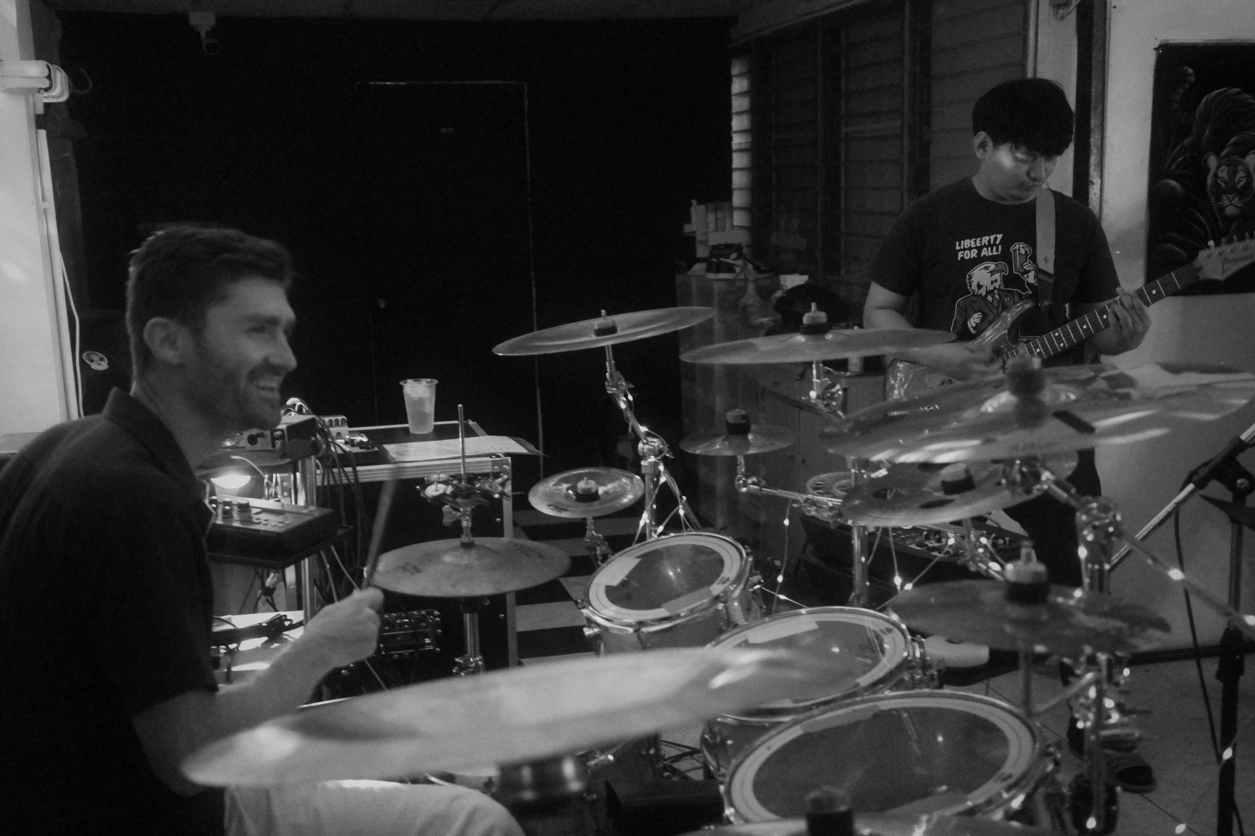 Jamming with some locals in Chiang Mai, Thailand, 2024.