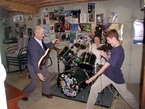 Rocking out with my grandparents in my childhood home. Photo by Robert Morrill