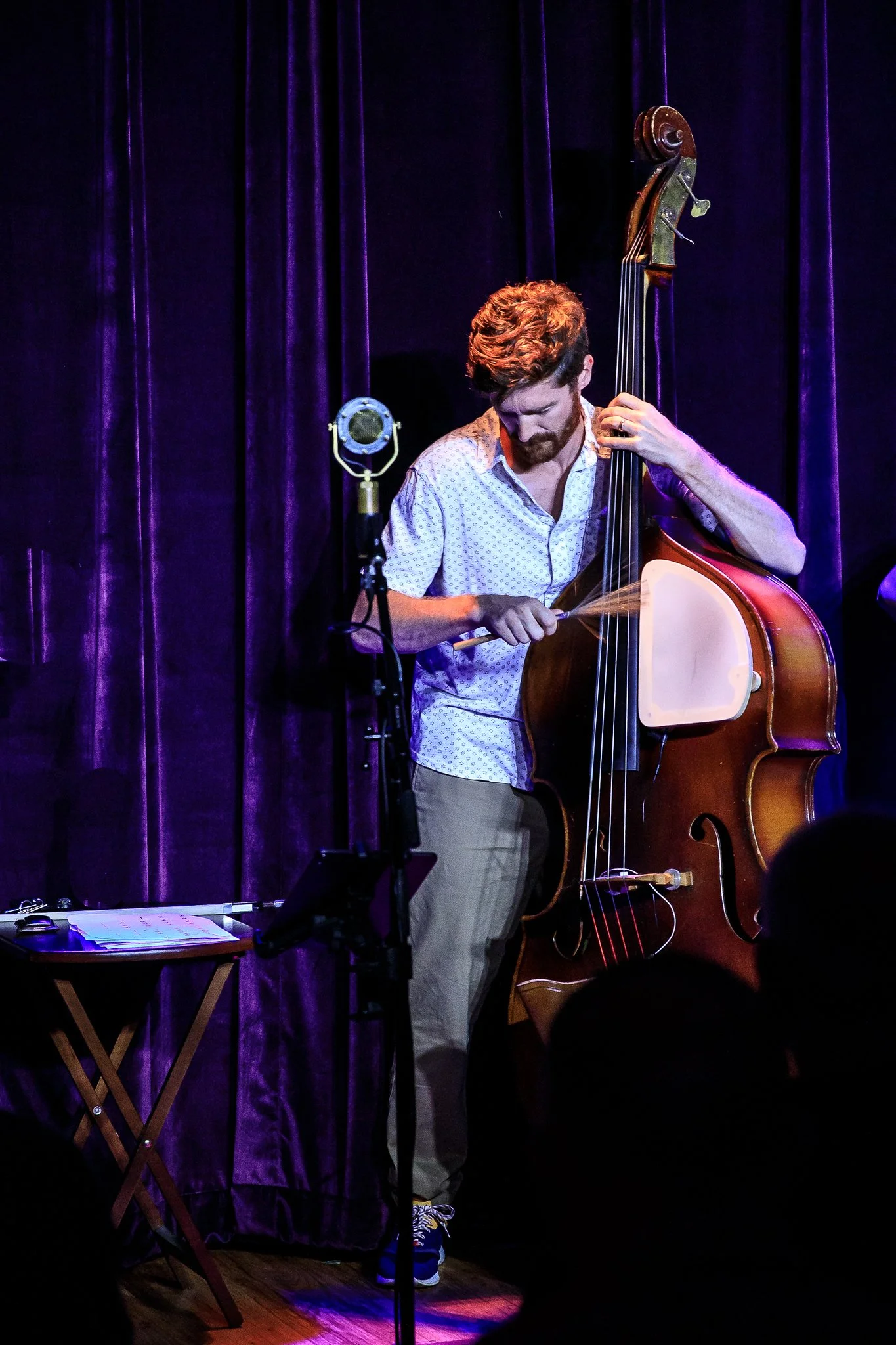 Performing with Grain Thief at the Spire Center in Plymouth MA, 2023.