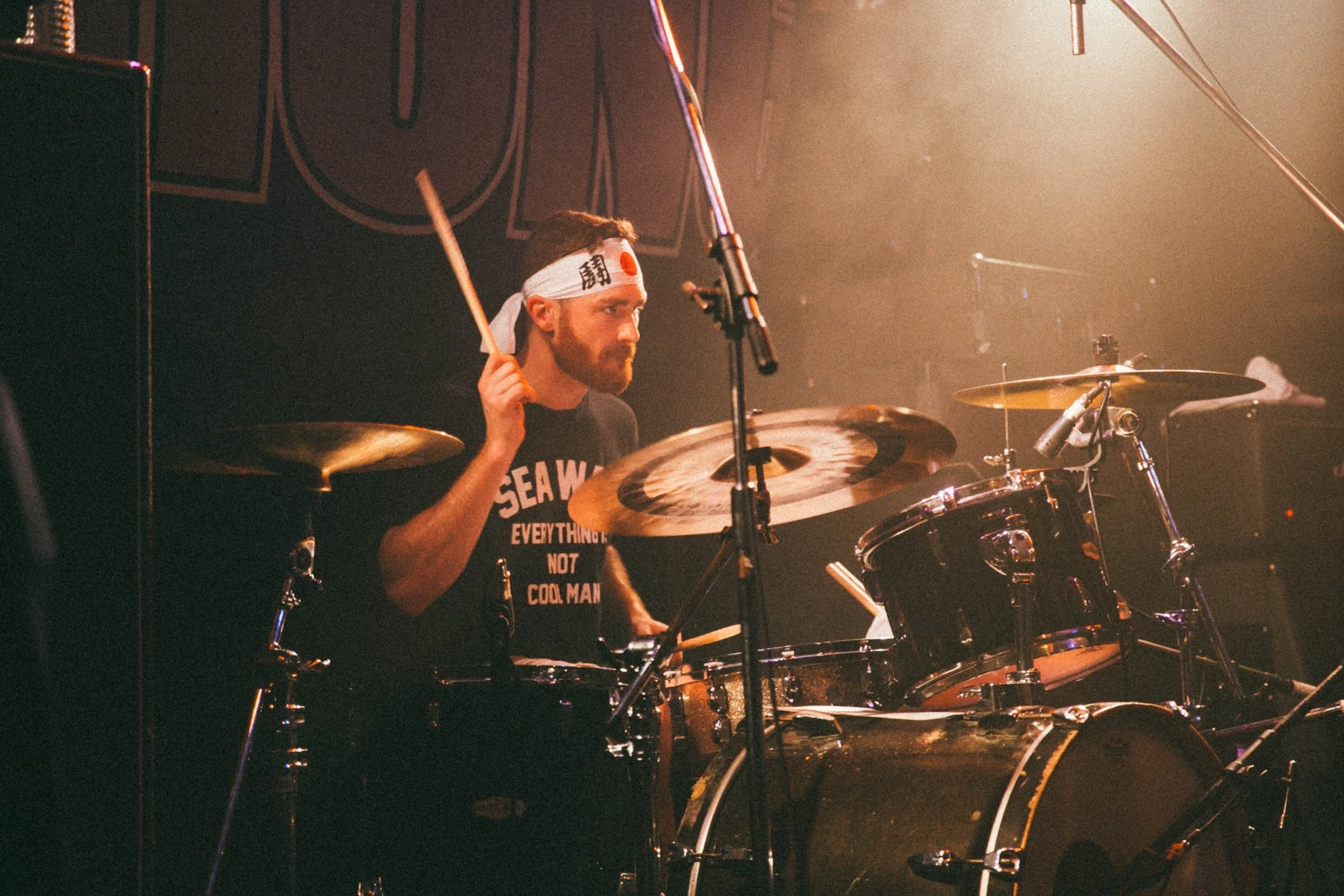 Playing drums for Four Year Strong in Osaka, Japan 2018