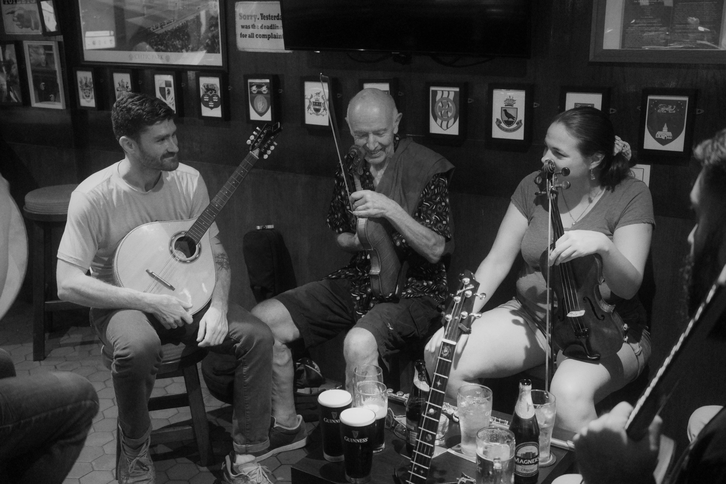 Playing Irish music in Bangkok, Thailand with The Irish Session Bangkok, 2024.