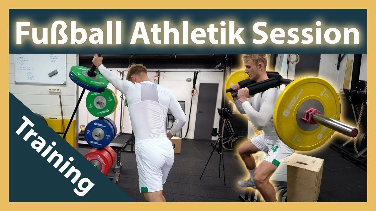 Jetzt auf YouTube:  Krafttraining für Fußball Profi bei Berlin Barbell