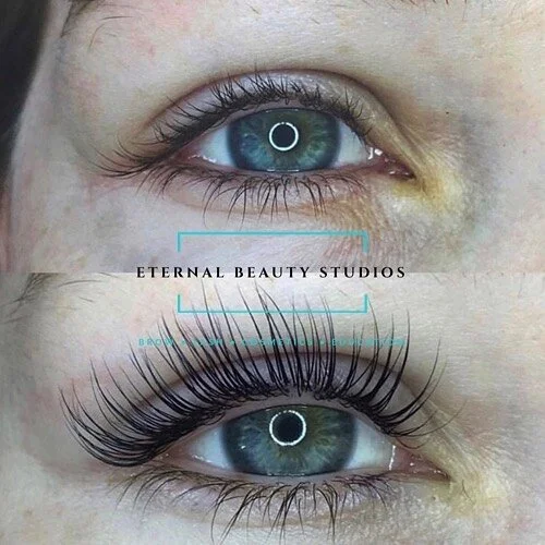 #itsOctober3rd. Lash lift and tint on one of our beauty babes today! Link in bio to book! 🎃💕 Using our 5 star, top rated products, this procedure will lift, curl, tint and grow clients natural lashes using a Keratin Perming formula in just 3 quick 