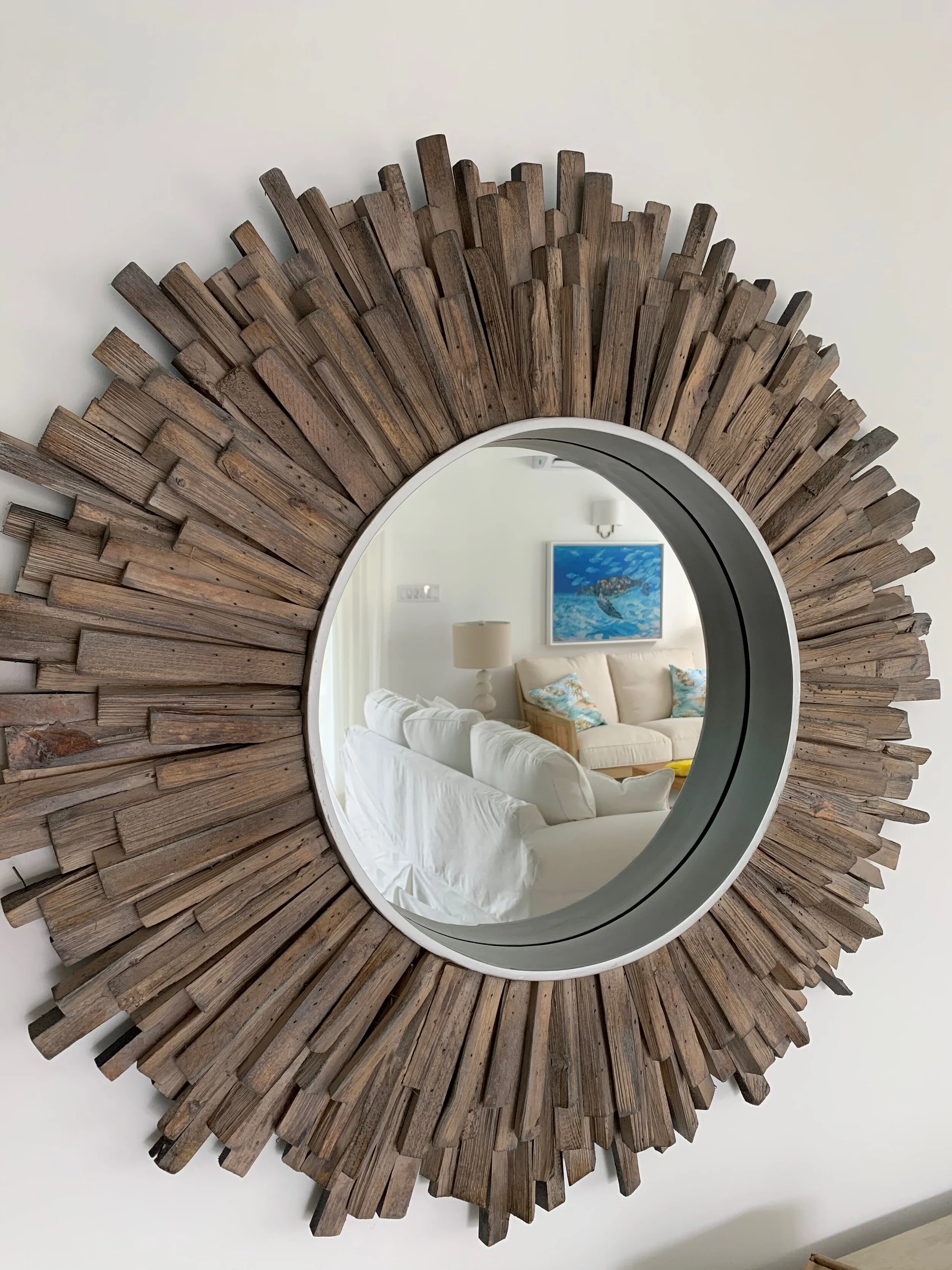 Hand Crafted Mirror at Turtles Nest Beach Apartments Barbados