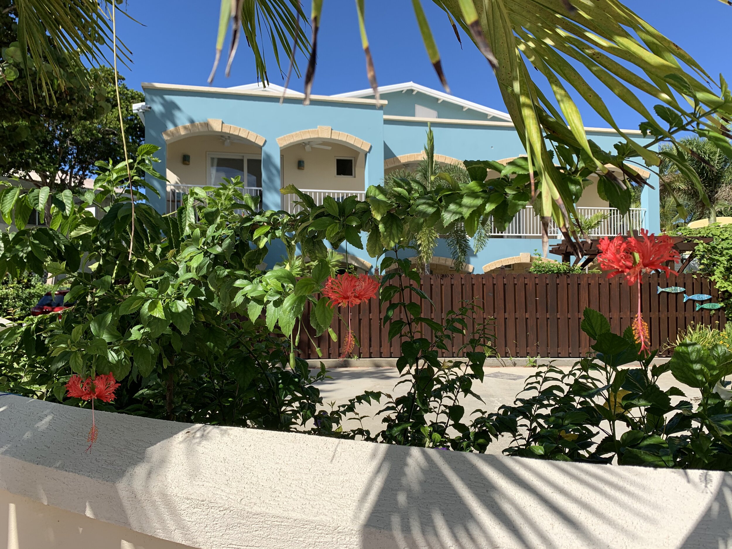 Clearwaters is the apartment with the balcony on the first floor. 