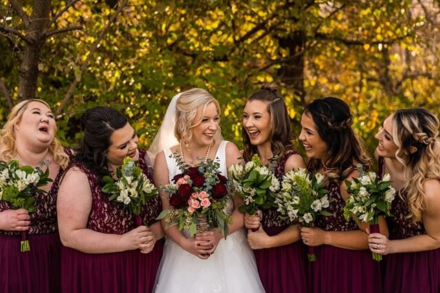 Pro tip: these laughing type photos don't usually happen naturally (you are all lined up in front of a person with a camera so you naturally just want to smile and look at the camera, right?) Sooo to get to some actual REAL laughter, I ask the bridal