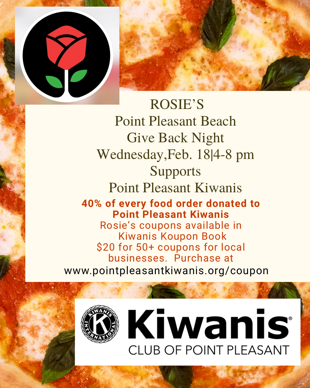 Rosie’s Pizza Give Back Day