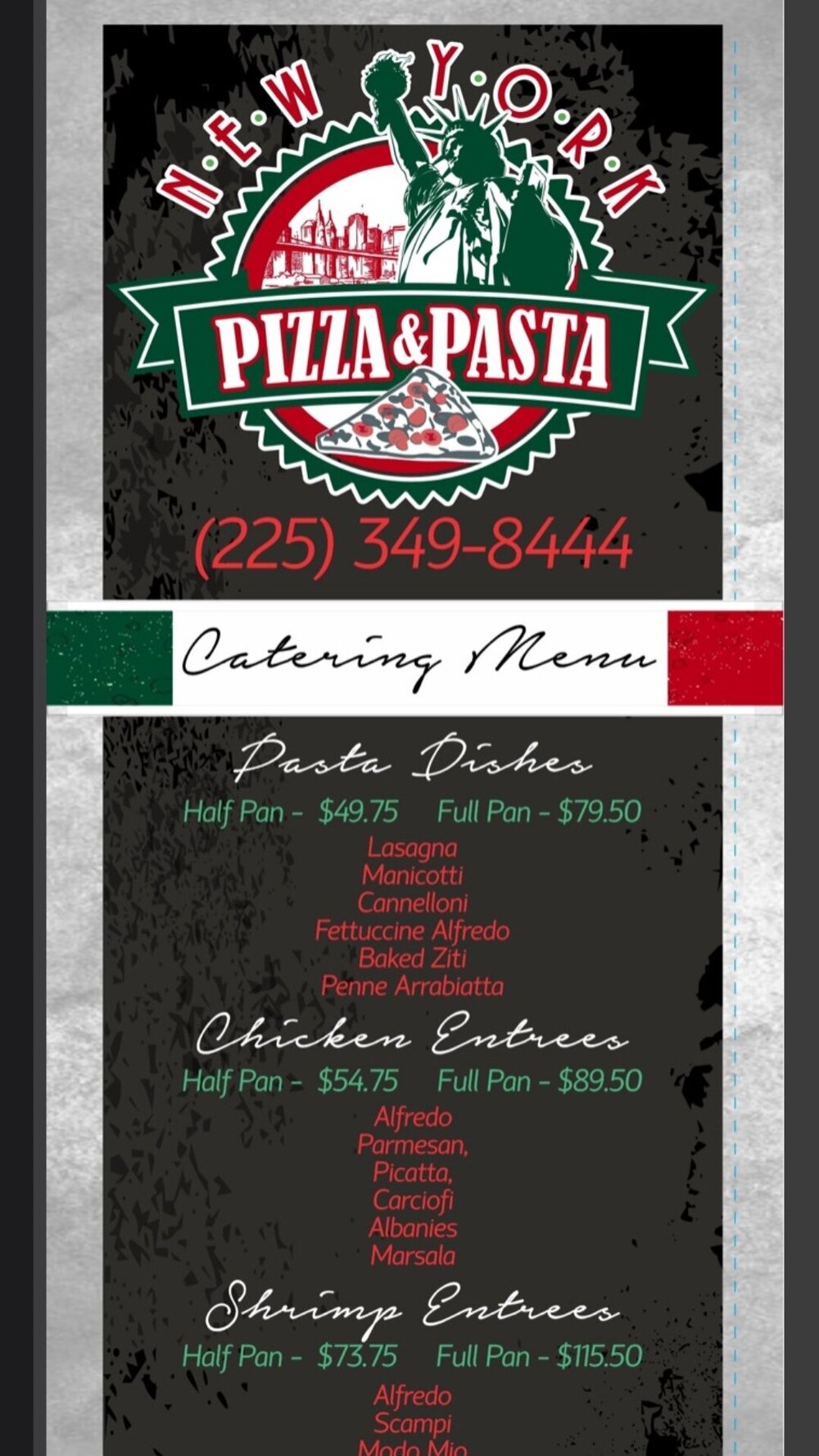 Catering — New York Pizza & Pasta