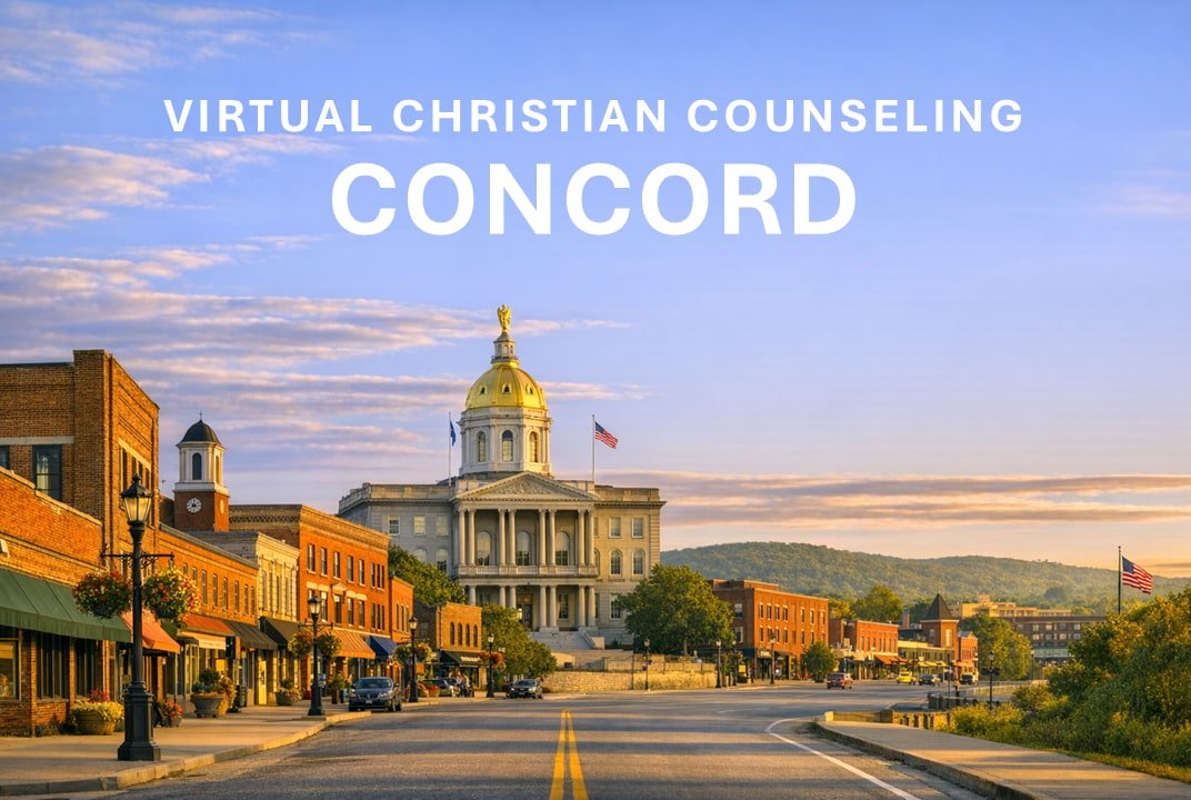 An image of the State House in downtown Concord.