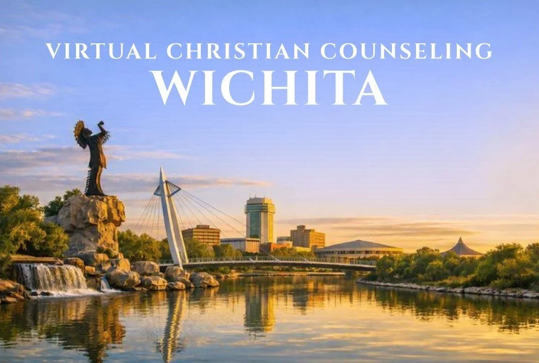 An image of the Wichita skyline over water.