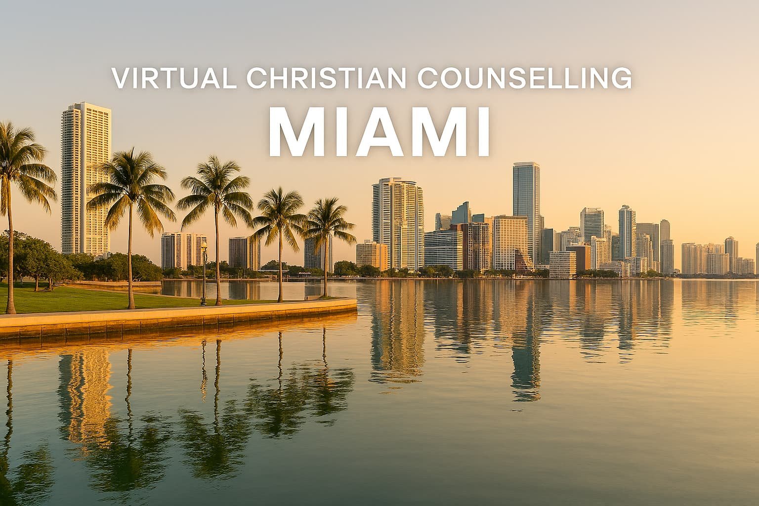 Serene Miami Florida skyline