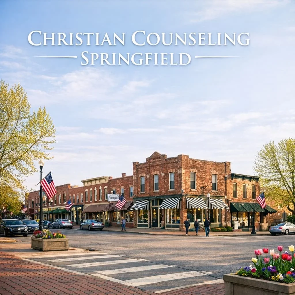 Springfield TN down square with Christian Counseling Springfield in banner