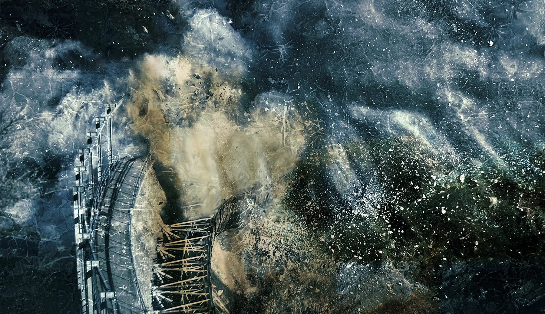 Copco No.2, Klamath River, 36 x 48,”
Painted on metallic media, 2024