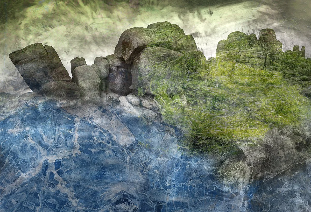  Rock My Sky, (24 x 18"), hand worked mixed media, 2026