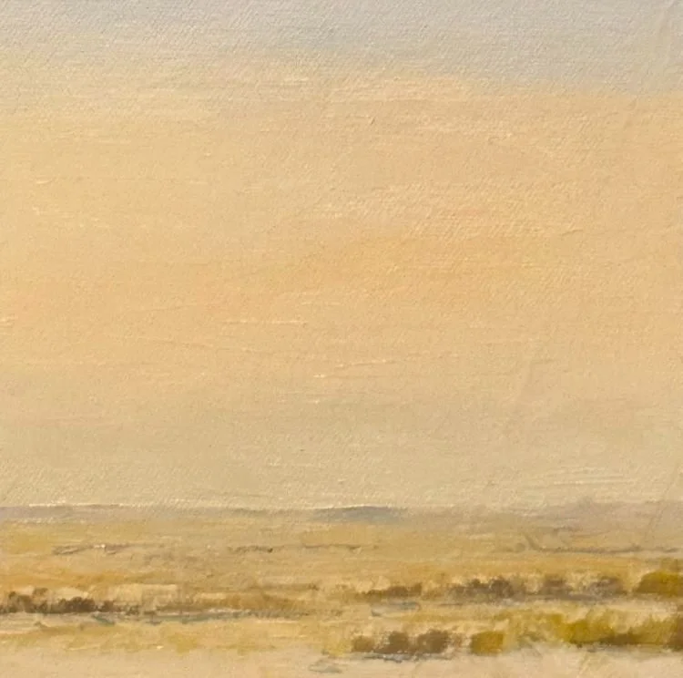 Midland Sunset | oil on board | 6 x 6"  