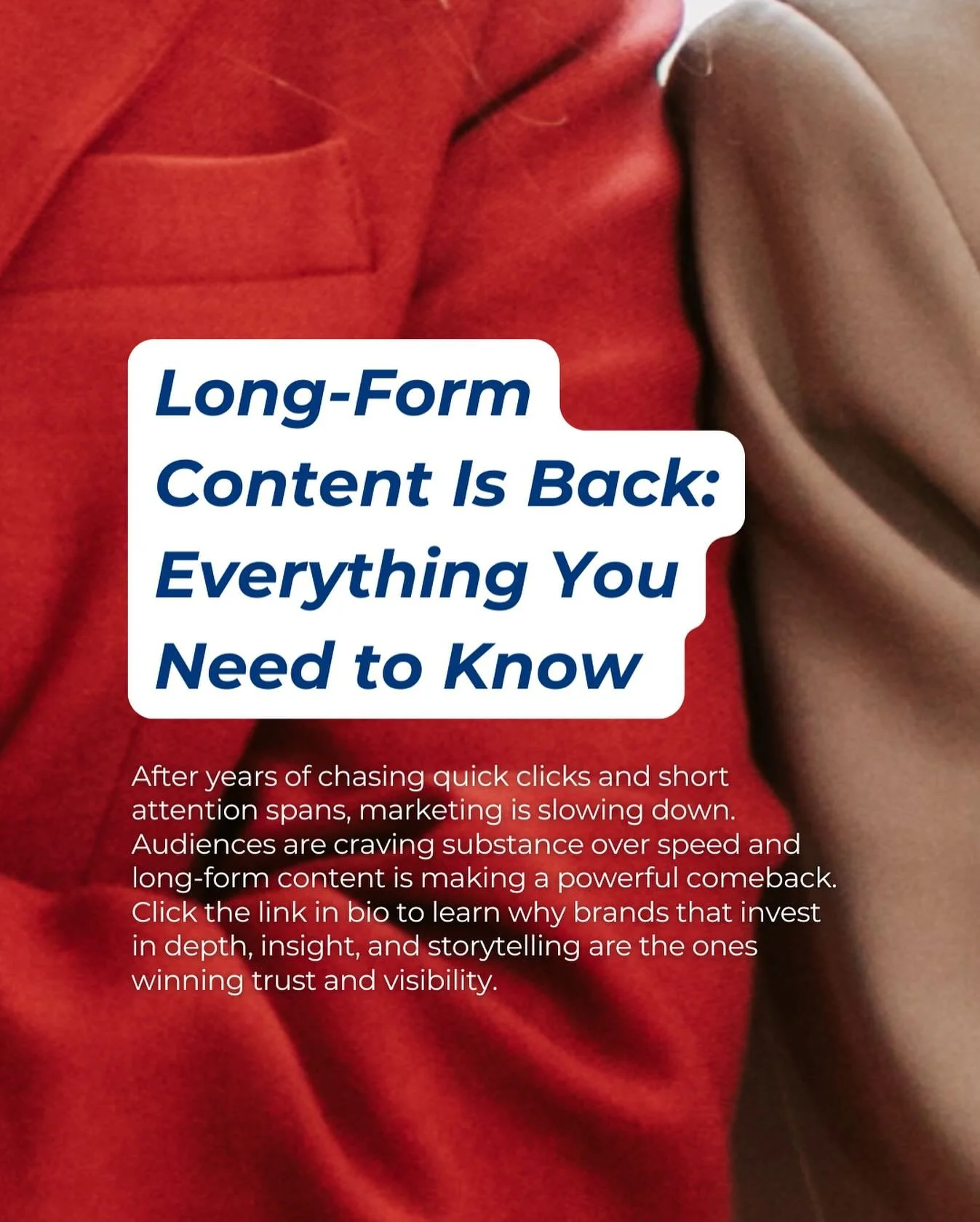 For the past decade, marketers have been told to keep it short, but the digital marketing landscape is changing.

Audiences are overwhelmed, algorithms are evolving, and surface-level content no longer builds trust.

Platforms now reward depth and dw