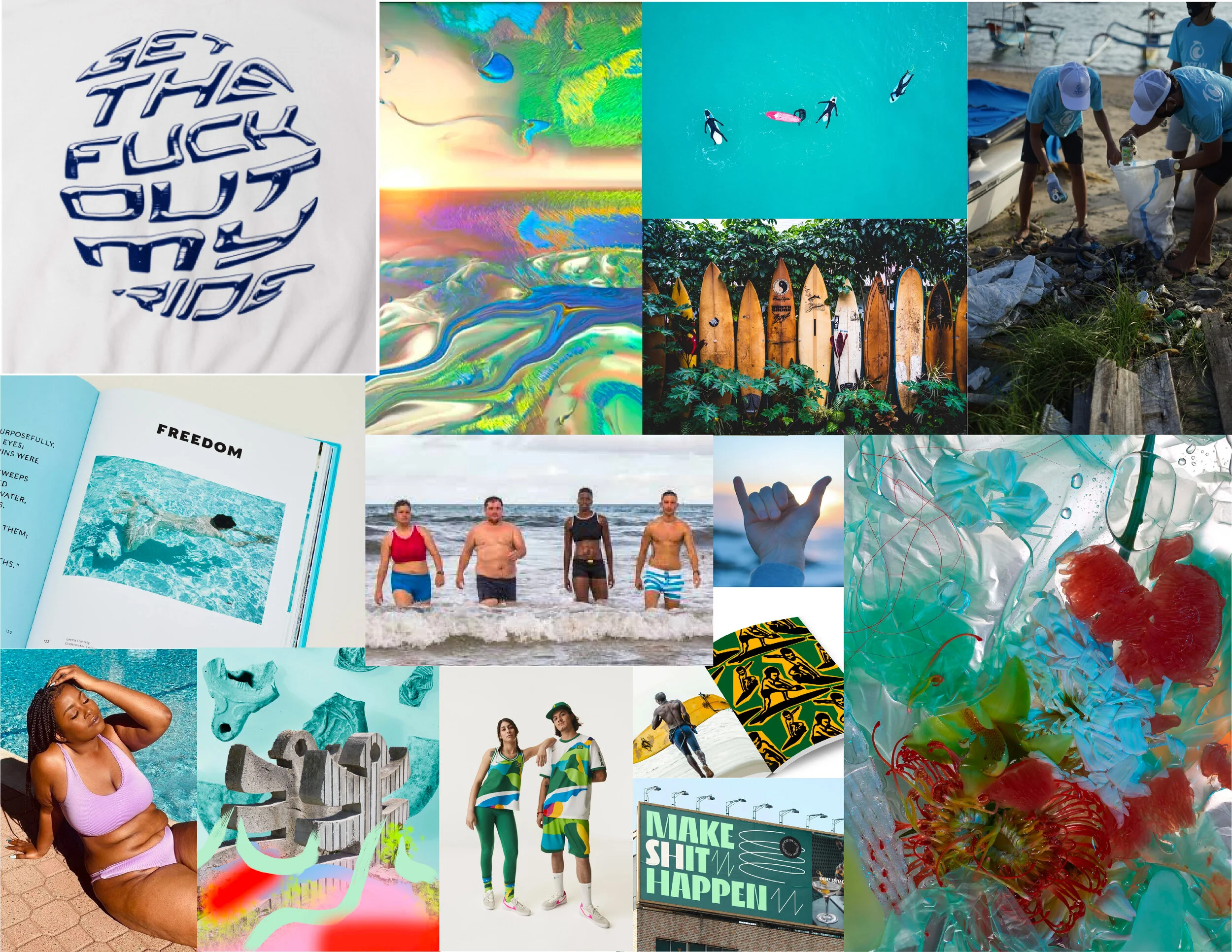 This project began with the exploration of an overall mood board and brandmark for the new Hurley.