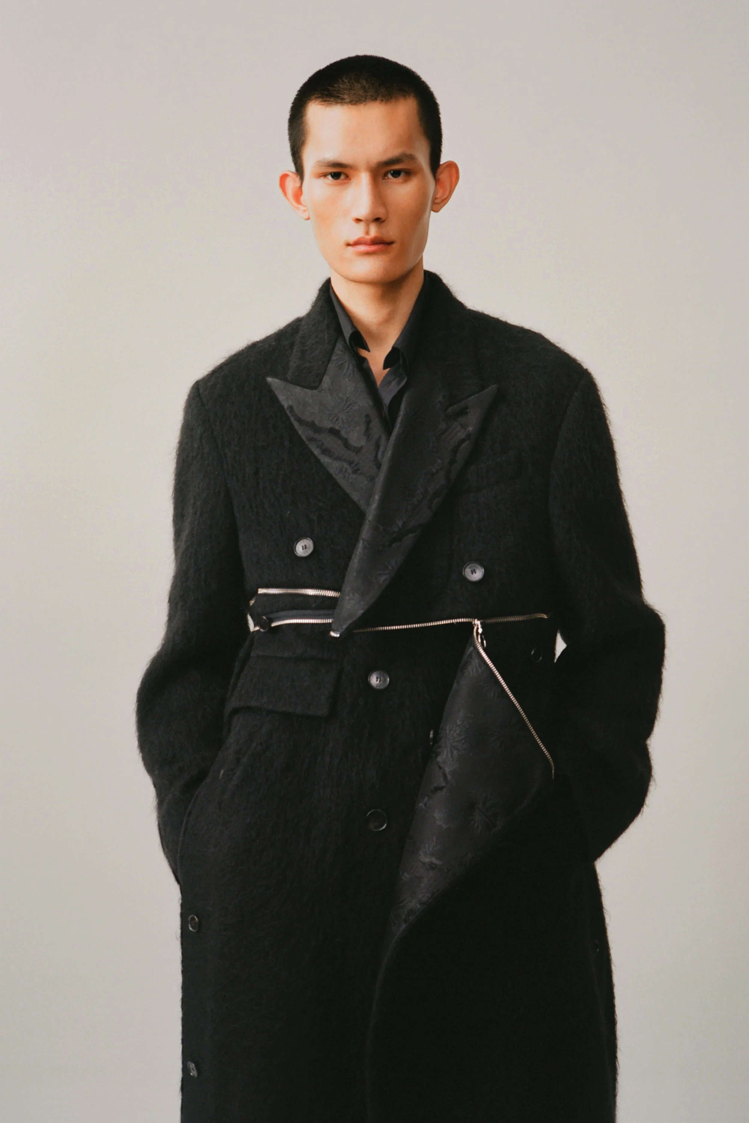 DOUBLE ZIP COAT LONG