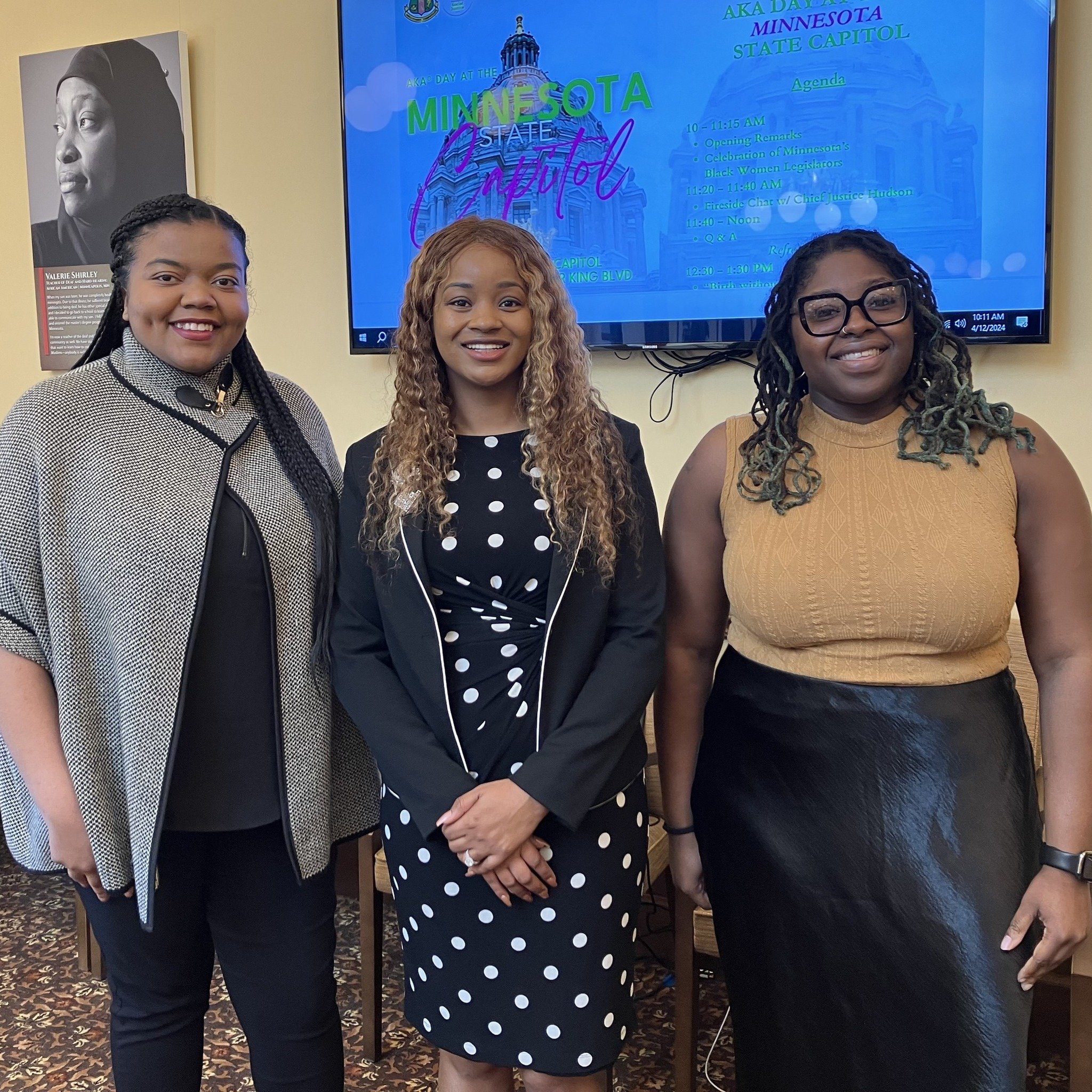 Great to join Saint Paul Council Members @anikabowie and @cheniquajohnson last week for AKAs Day at the Hill to advocate for reproductive justice during Black maternal health week!