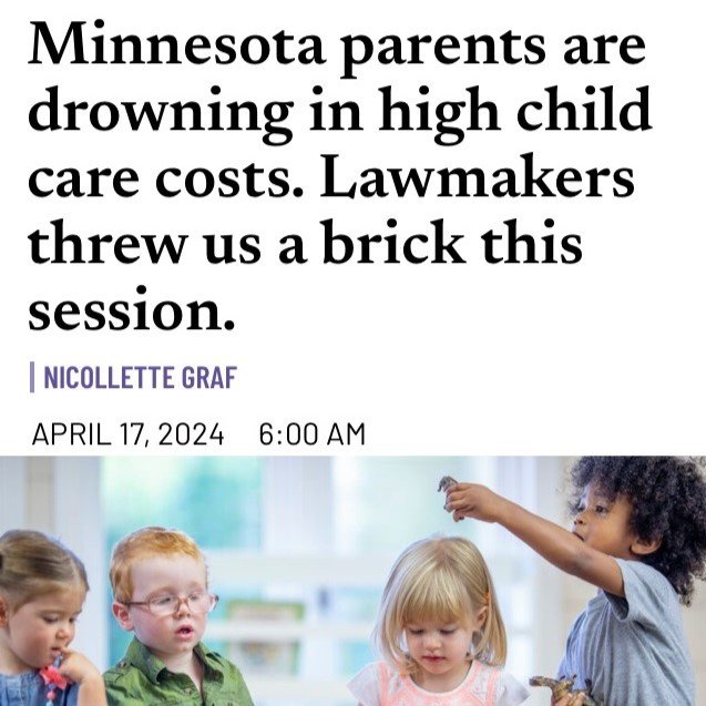 &quot;How nice it would be if as a parent I could just tell my child care provider, &ldquo;I&rsquo;m sorry, I don&rsquo;t have the money for this month&rsquo;s tuition. It&rsquo;s not a budget year.&rdquo; 

Cities across Minnesota are stepping up to