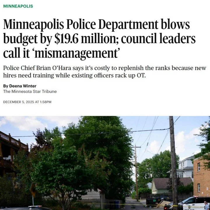 MPD blew through their budget this year&hellip; and for what? Women of color like Allison Lussier and Mariah Samuels died after MPD neglected them. MPD left victims of racist violence like Davis Moturi left without answers. And we won&rsquo;t forget 
