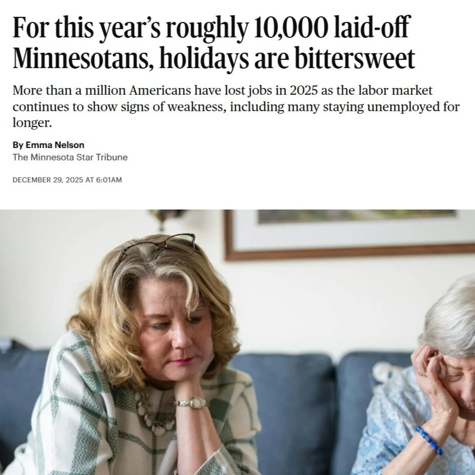 10,000 Minnesotans lost their jobs last year&mdash;the most since 2020 during the height of Covid-19.

Beyond ICE's terror, Trump's policies are hurting working families across our state. Governor Walz should implement an eviction moratorium to keep 