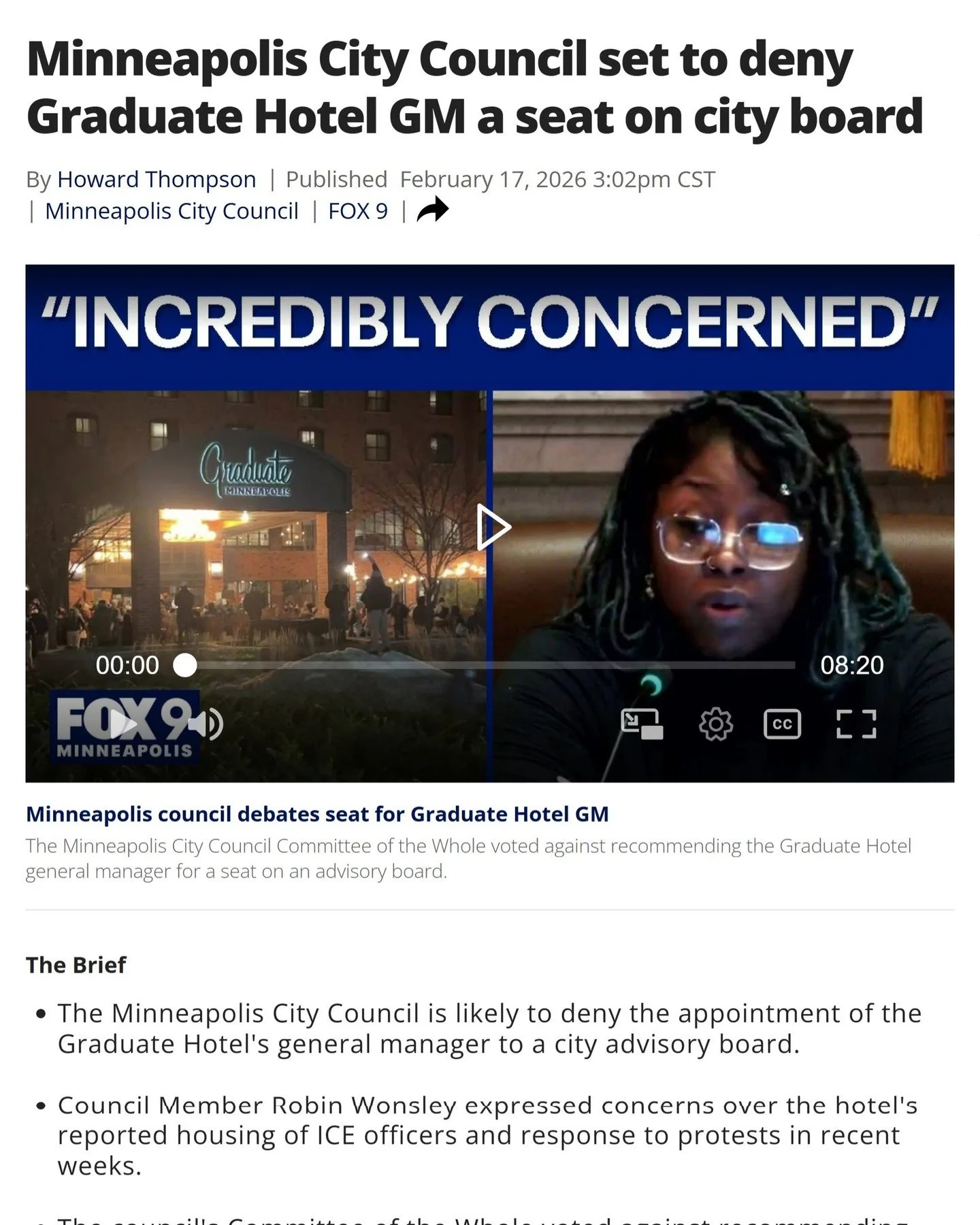 "These concerns come from workers at the hotels, alumni who often stay there when they are in town, to even students who live in the area who feel unsafe knowing that federal agents who have no regard for the law or life could be living right in