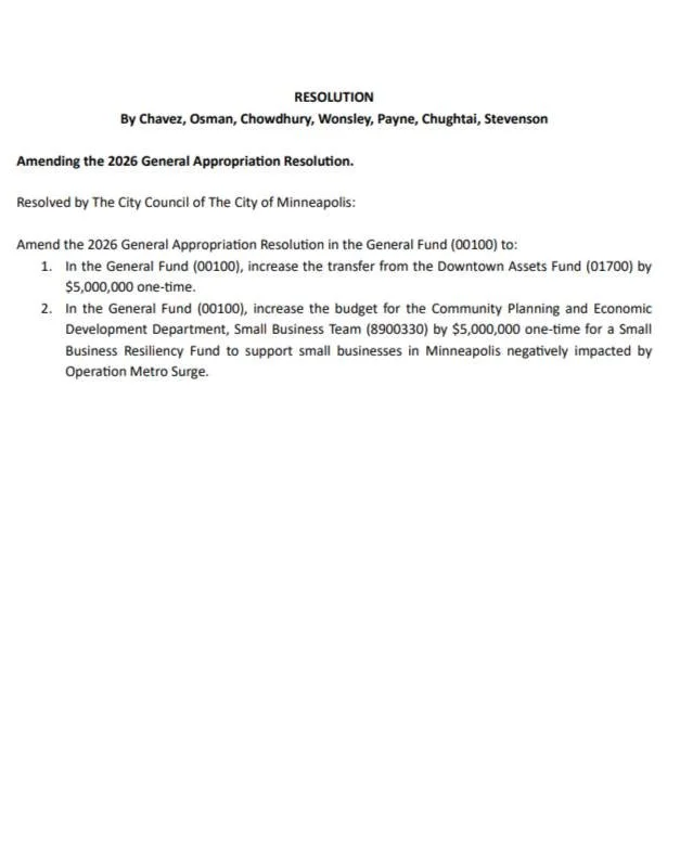 The damage from ICE&rsquo;s occupation will be felt for years. Families torn apart, children traumatized, livelihoods destroyed. Minneapolis must invest in an equitable recovery for all our residents.

That started today with City Council voting 11-2