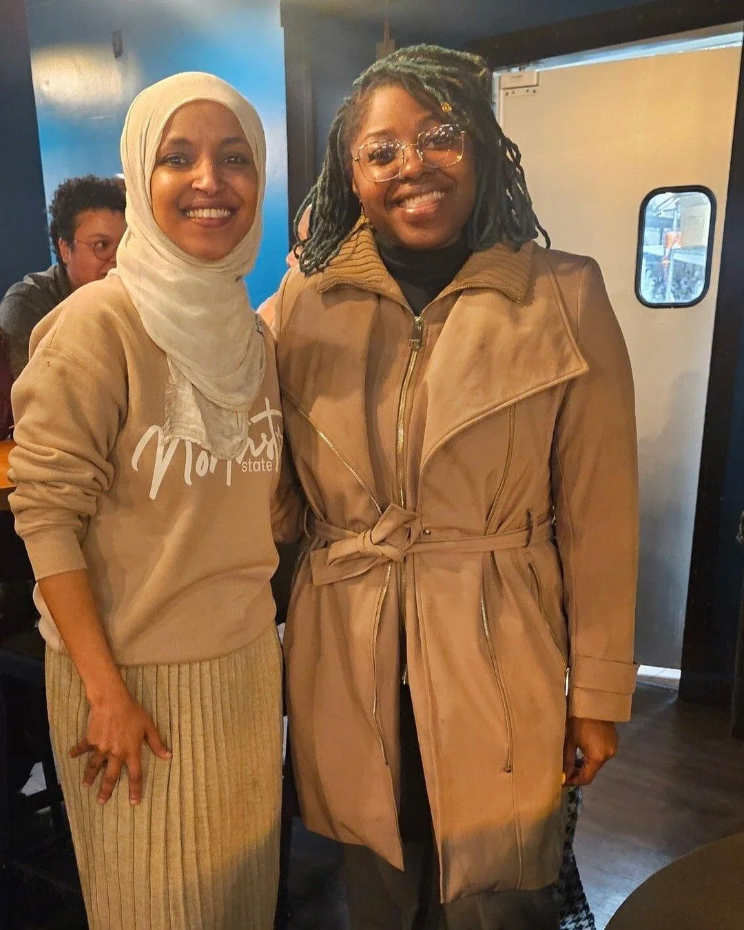 Great to join @ilhanmn @teamilhan to celebrate Black elected leaders for Black History Month. From abolishing ICE to Palestine to cancelling rent, it is more than ever clear that we need elected leaders like Ilhan who are bold, organized, and princip