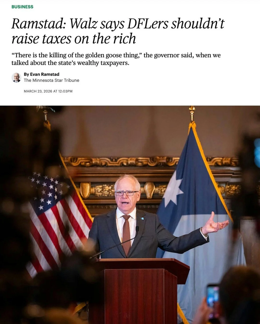And for his grand finale, Tim Walz gives us nothing!

The wealth of the top 1% is at its highest, and the establishment continues to defend the status quo. News flash 🚨 &ndash; the status quo isn&rsquo;t working. 

A hostile federal administration m