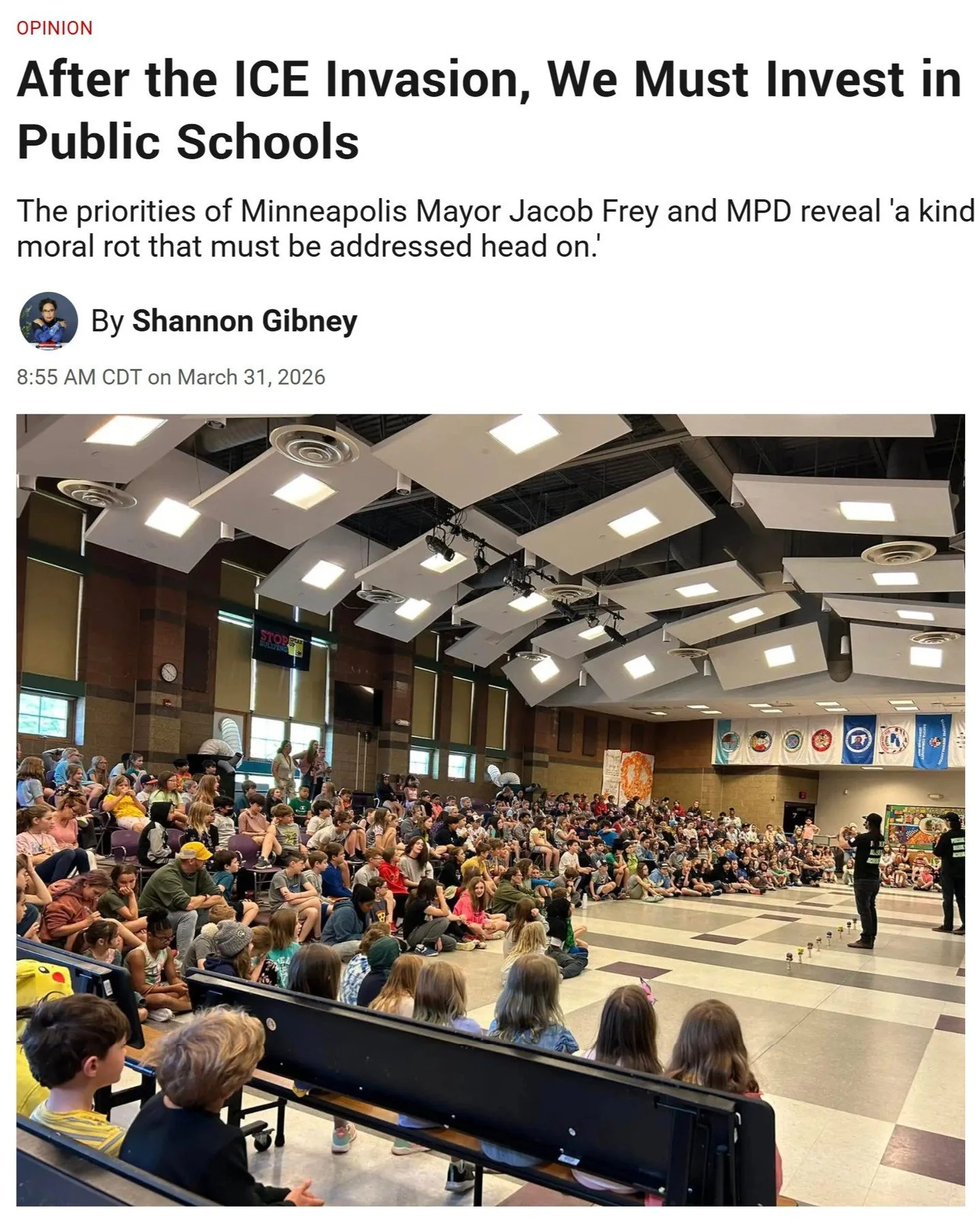 "The Frey administration and some city leadership seem nonplussed about the looming public education morass caused by decades of disinvestment. The only legislation that the Frey is pushing at the state legislature this session is funding for th