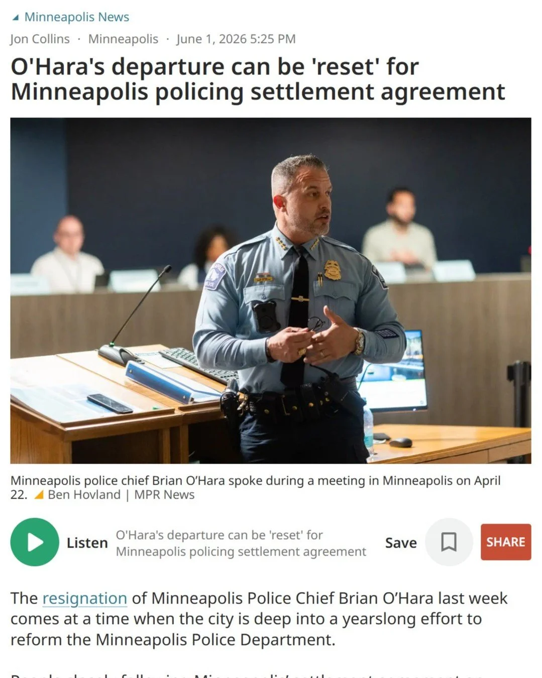 &ldquo;If you had problems with O'Hara, you might also have problems with the mayor,&rdquo; said Christy Lopez, a professor at Georgetown Law who has worked extensively on consent decrees. 

&ldquo;If the mayor supported O'Hara and supports the way t