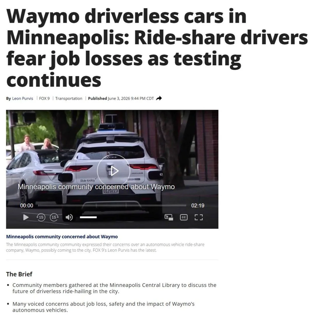 Last week I moderated a panel discussion about Waymo&rsquo;s plans to launch in Minneapolis this fall, with State Rep. Samantha Sencer-Mura; Eid Ali, president of the Minnesota Uber/Lyft Drivers Association (MULDA); Joe Harrington, policy manager for