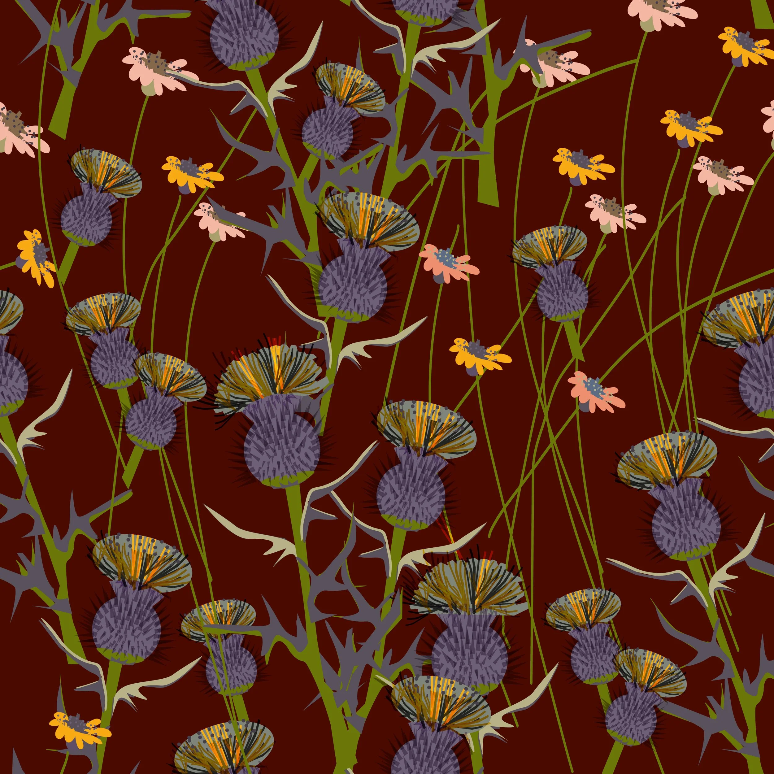 Autumn Thistle and Wildflower .jpg