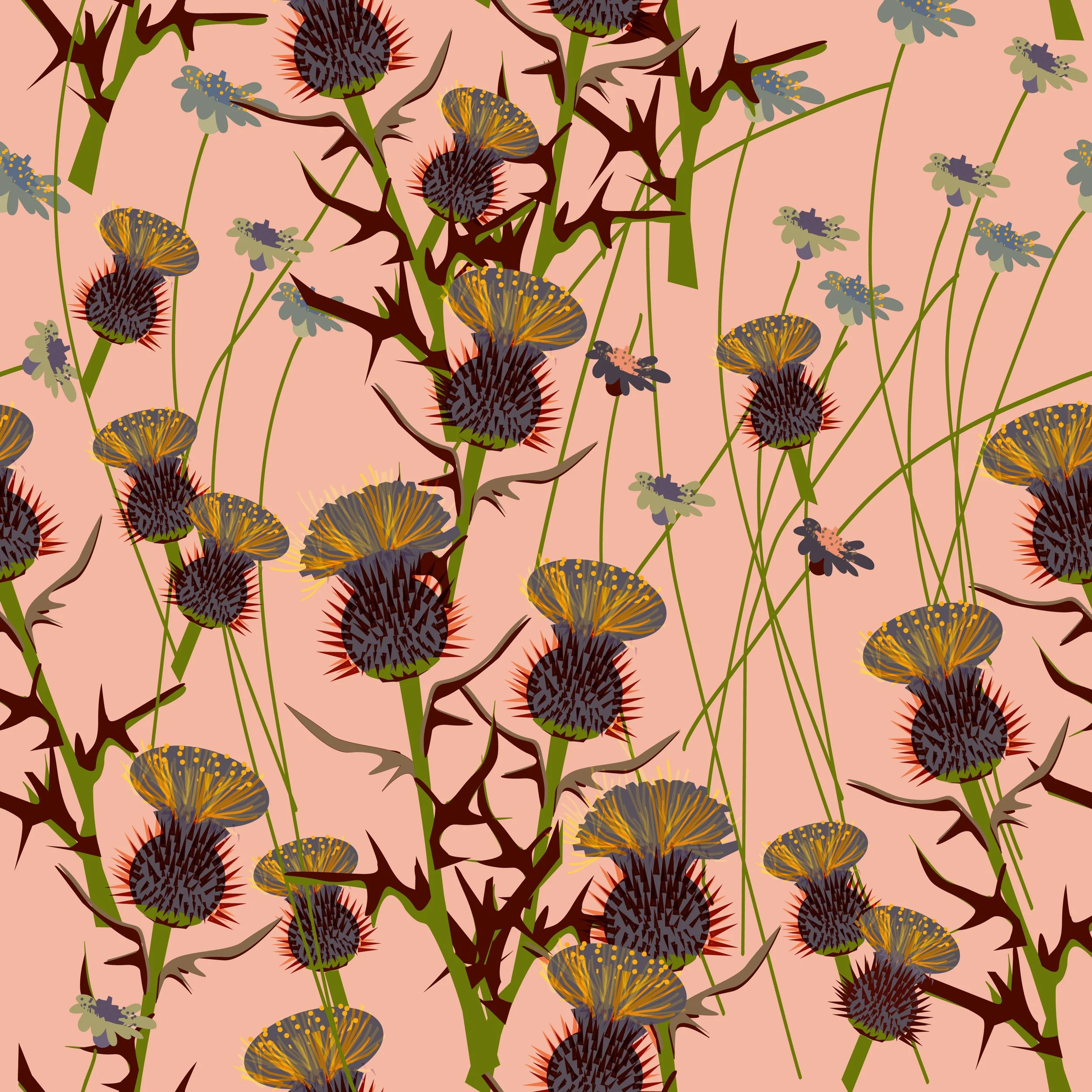 Autumn Thistle and Wildflower.3 .jpg