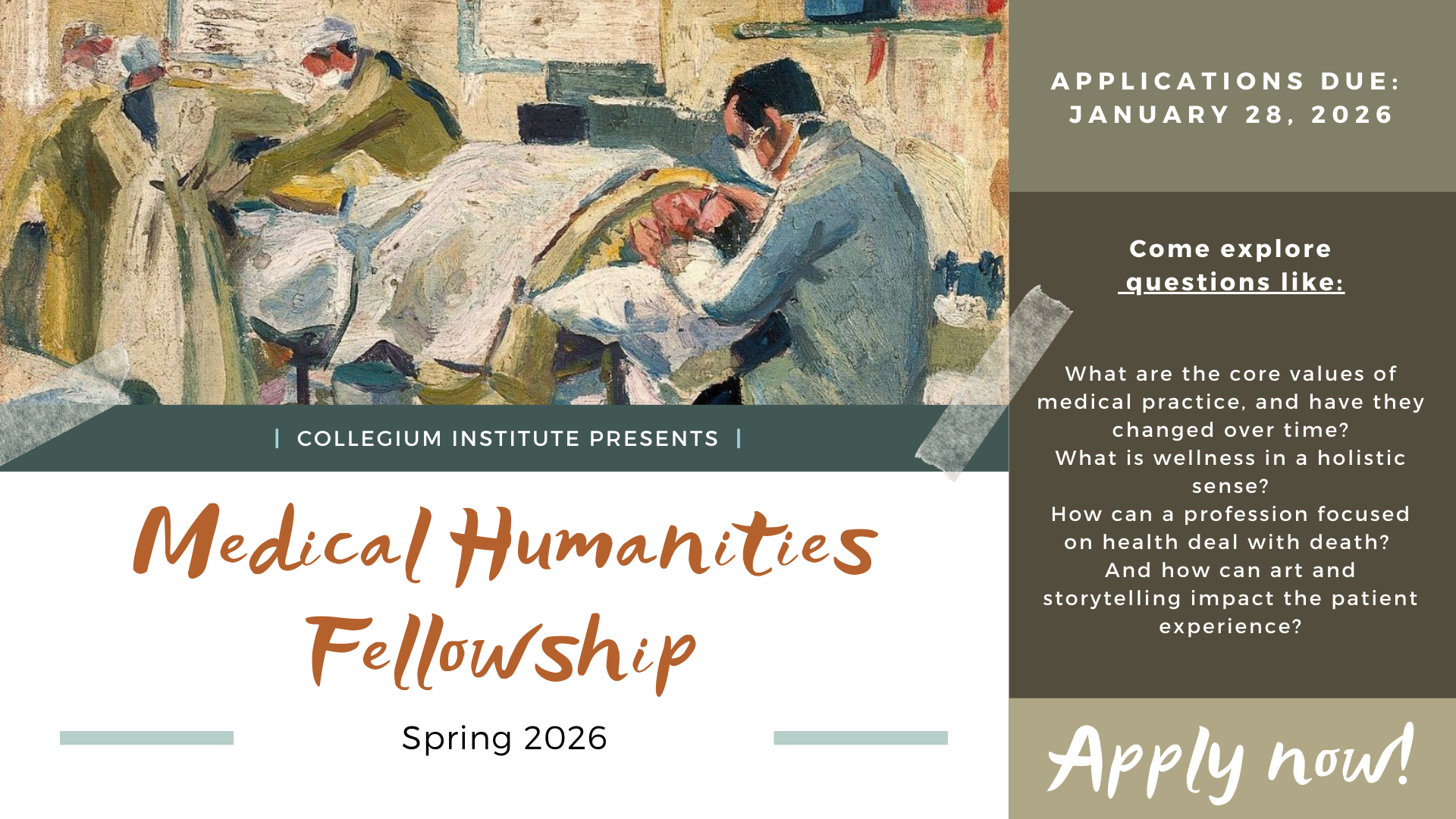 Medical Humanities Fellowship (Spring 2026)
