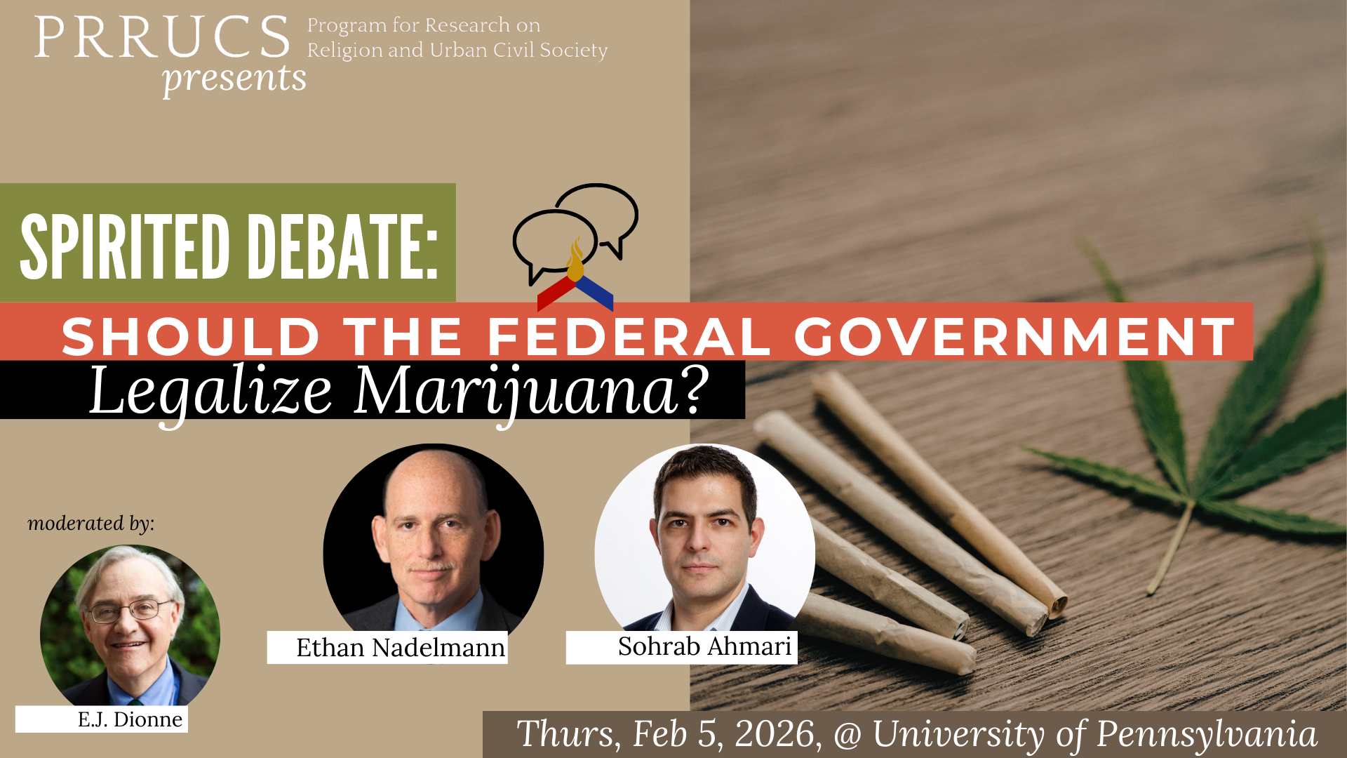 Should the Federal Government Legalize Marijuana? - A Spirited Debate Event