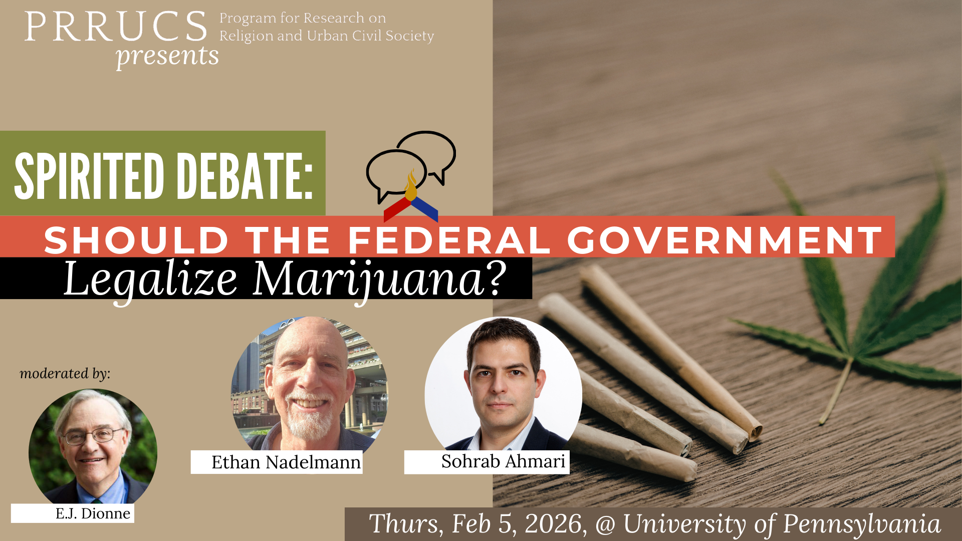 Should the Federal Government Legalize Marijuana? - A Spirited Debate Event