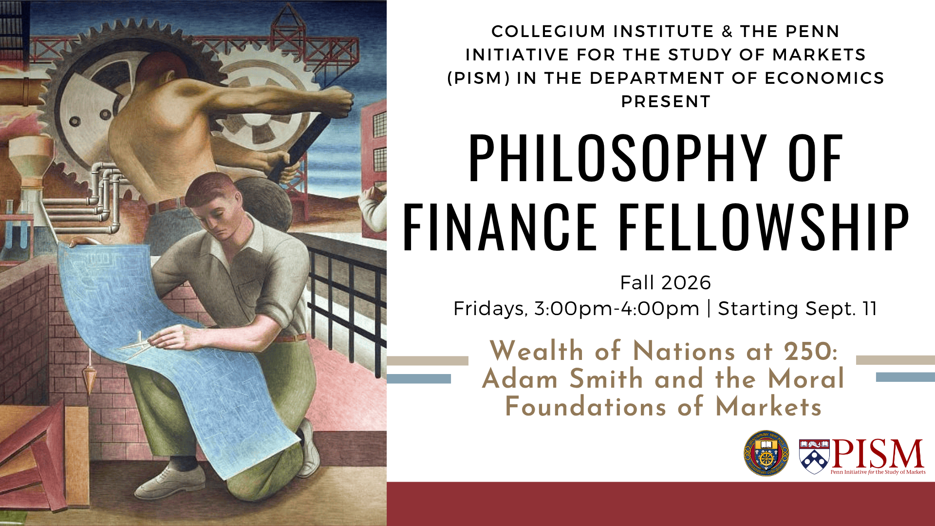Philosophy of Finance (Fall 2026): Wealth of Nations at 250: Adam Smith and the Moral Foundations of Markets