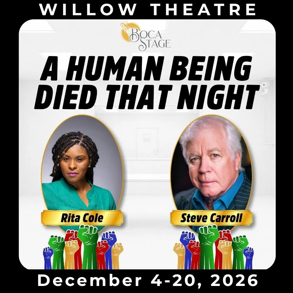 Promotional image for Willow Theatre's "A Human Being Died that Night" from Dec 4-20, 2026