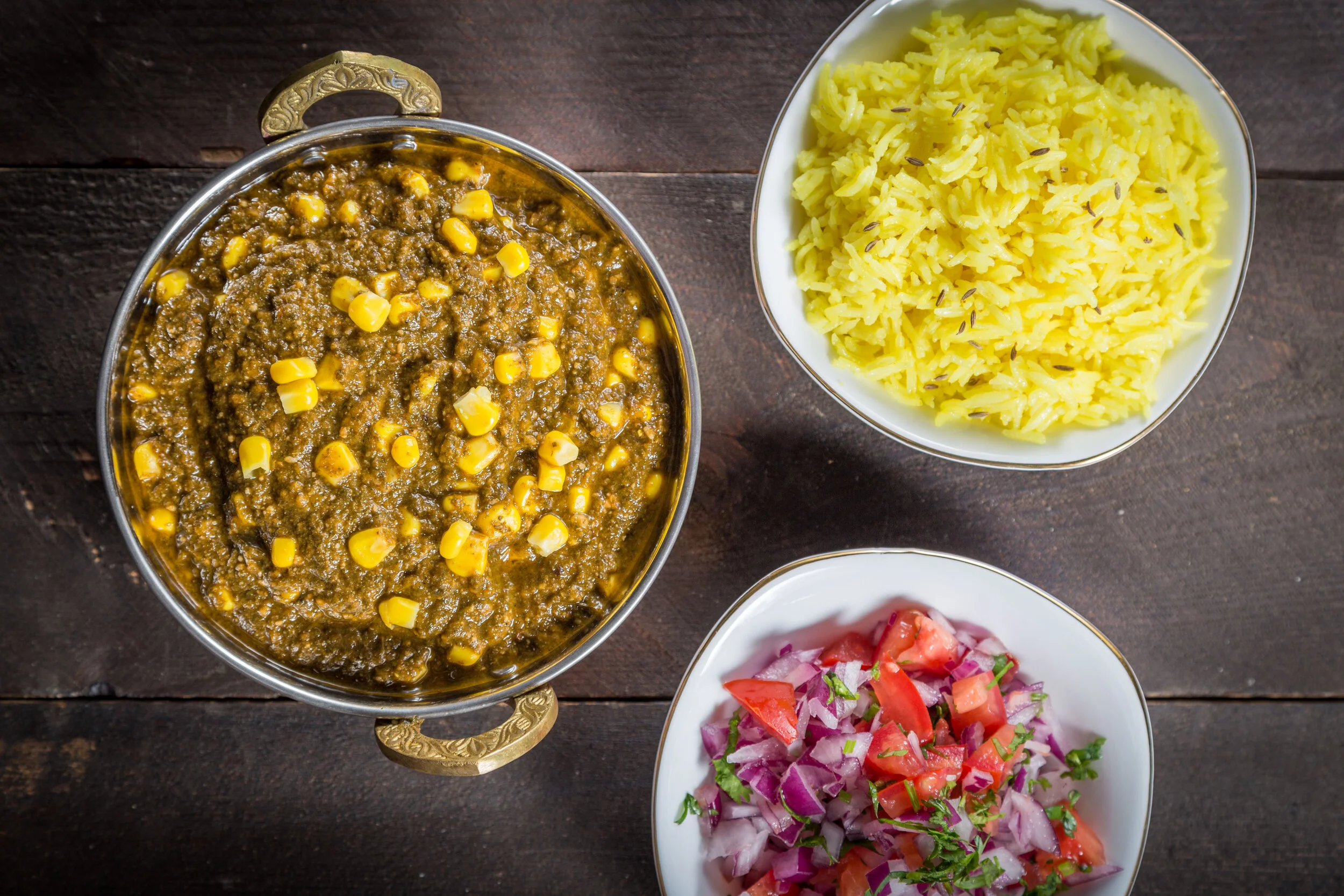Makai Palak (Saag)- Spinach and Corn Curry