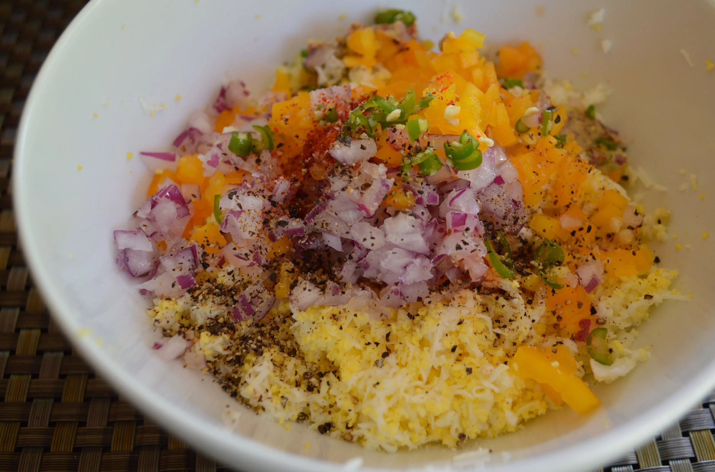 Egg Salad ready for making sandwiches