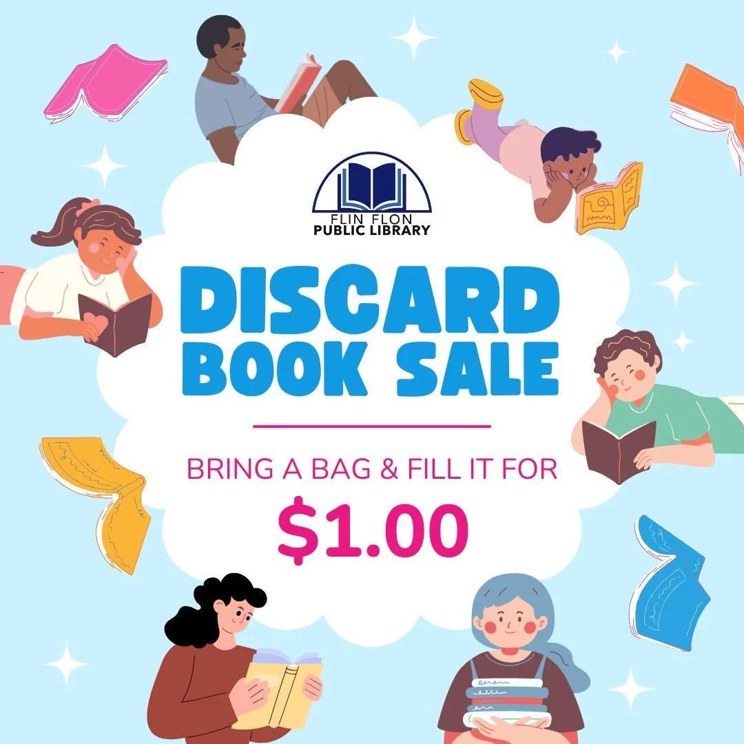 We are weeding the Adult Fiction section, and we need to make some room on our shelves. Bring a bag and fill it with discarded books for $1.00.