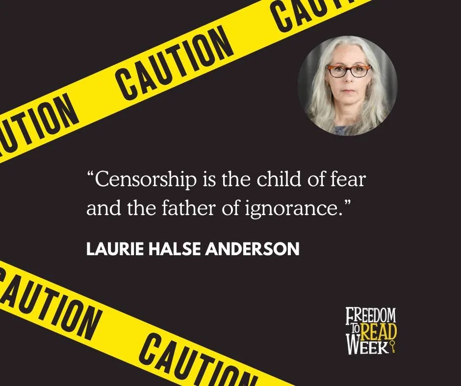 It's Freedom to Read Week, and we are sharing some of our favourite quotes about the censorship of books. #FTR2026 #FreedomToRead