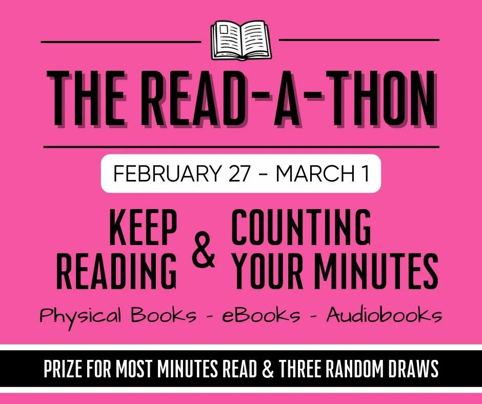 Keep reading and counting your minutes for the Read-a-thon. How many minutes can we read together?